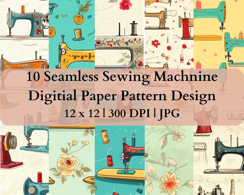 10 Seamles Sewing Machine Digital Transfer Paper Pattern Design