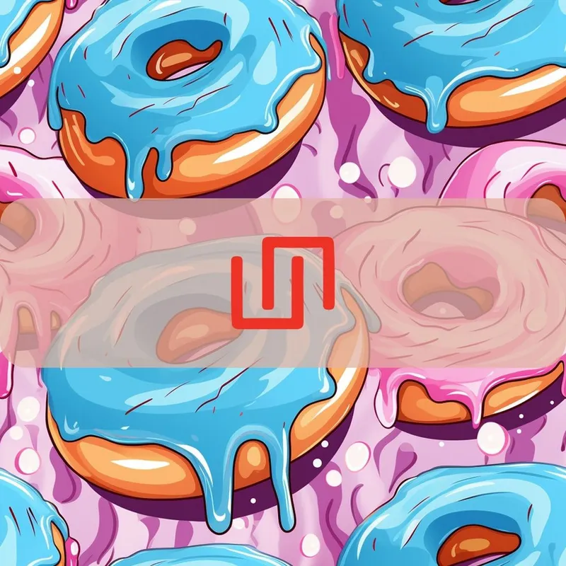 10 Seamless Donut Digital Transfer Paper Pattern Design