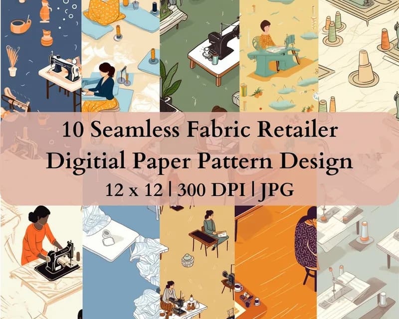 10 Seamless Retail Fabricator Digital Transfer Paper Pattern Design