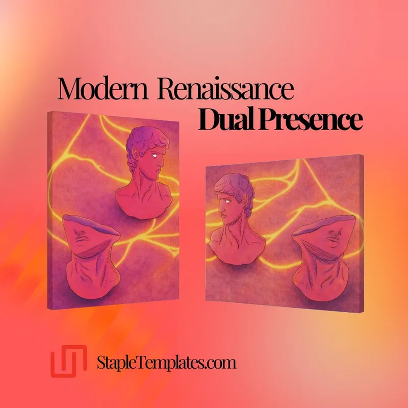 Modern Renaissance Dual Presence Matte Gallery Wrapped Canvas Wall Art