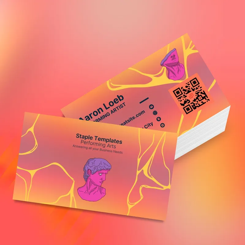 Professional Performing Arts Custom Business Card Design Template