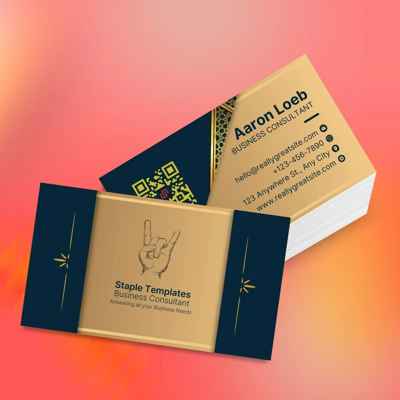 Professional Social Networking Custom Business Card Design Template