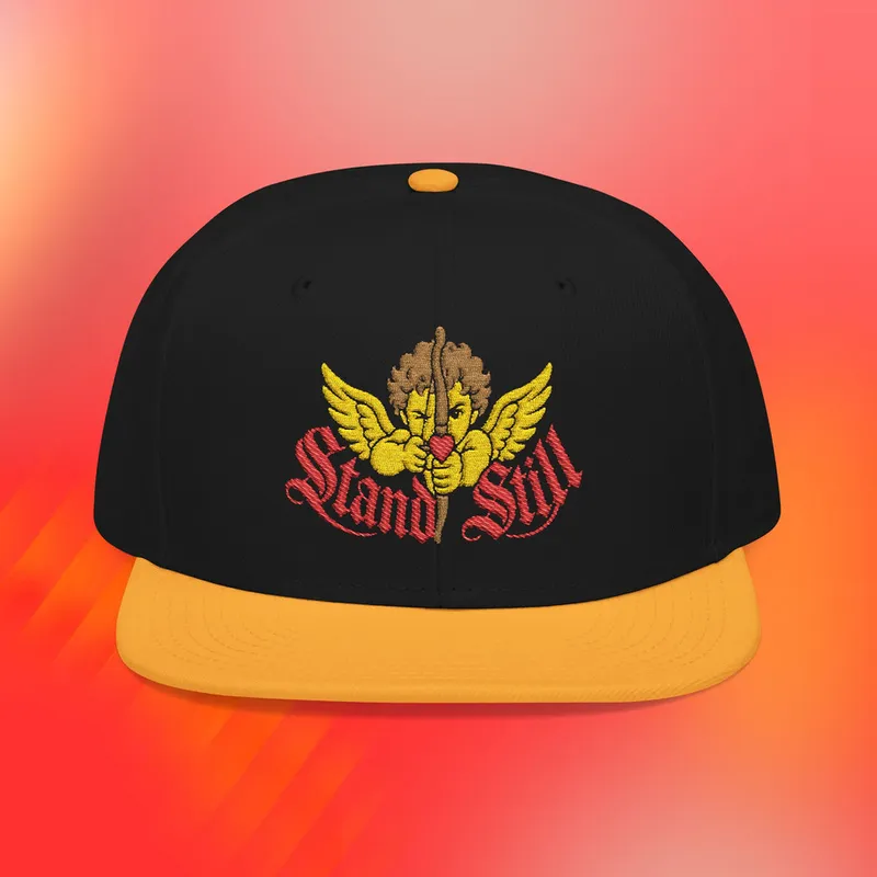 Unisex Embroidered Snapback Stand Still Cupid Love Arrow Hat